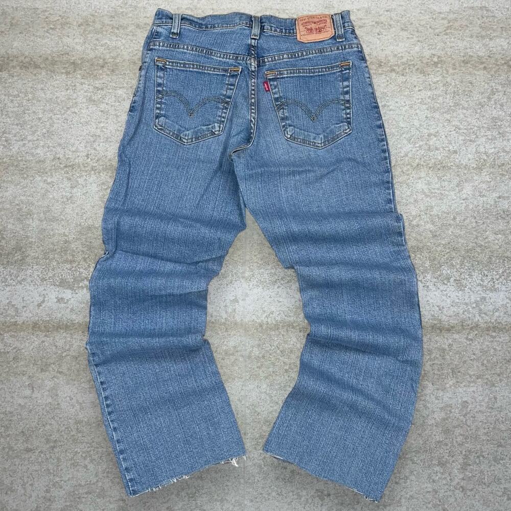 Vintage Y2K Levis Jeans 550 Womens 8 Relaxed Fit Light Wash Denim Distressed